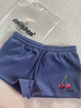 Edikted blue Cherry Lounge Shorts, size M